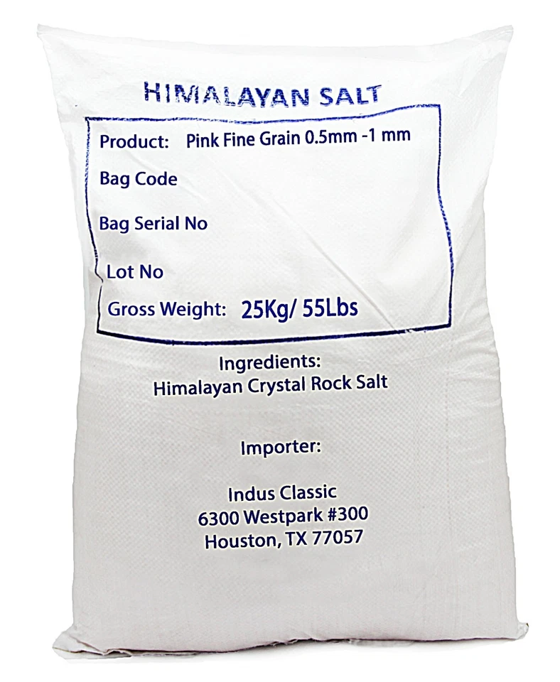 IndusClassic Bulk Natural Himalayan Edible Pink Cooking Crystal Sea Salt - 55 LB - Image 1 of 1