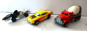 Vintage Hot Wheels Lot of 3 - Silver Shark, 57 Chevy & Peterbilt Cement Truck - Picture 1 of 17