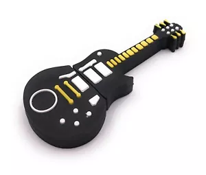 Gitarre Musikinstrument Elektrogitarre schwarz gelb Funny USB Stick - Bild 1 von 2