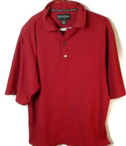 FOOT JOY Shoe Co. Sz. Small Mens Polo Golf Shirt RED- - Picture 1 of 3