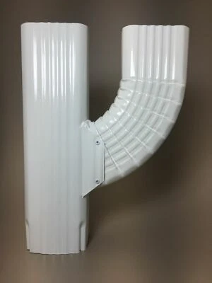 Downspout Gutter Y Connector 2x3 Upright High Gloss White - Image 1 of 2