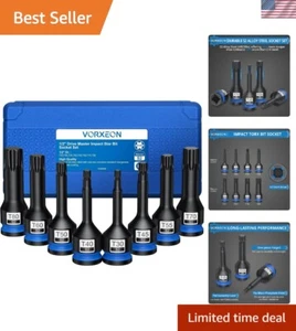 Compact 8-Piece Star Torx Impact Bit Socket Set - Enhanced Torque Performance - Foto 1 di 8