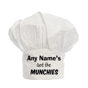 PERSONALISED Chefs Chef's Hat GOT THE MUNCHIES Print Gift, Christmas, Birthday. - Picture 1 of 2