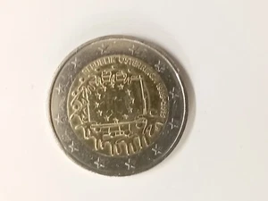 Austrian commemorative 2 euro coin 2015 EU flag - Picture 1 of 2