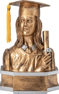10" Graduate Female Trophy Personalized Free - Picture 1 of 2