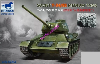 Bronco 1/32 MB32001 SOVIET T-34/85 MEDIUM TANK PEOPLE HERO TANKS 2019 Jan - Image 1 of 4