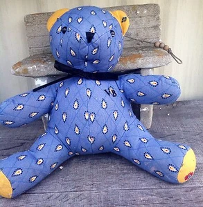 Vera Bradley French Blue 12" Large Plush RETIRED Teddy Bear *RARE* - Picture 1 of 5