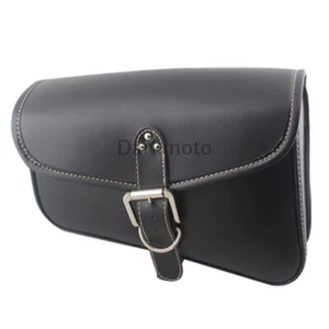 PU Leather Left side Saddlebag Black Saddle Bag Fits For Harley Sportster XL883 - Picture 1 of 12