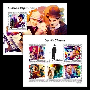 Charlie Chaplin Cinema Star MNH Stamps 2023 Guinea M/S + S/S - Picture 1 of 3
