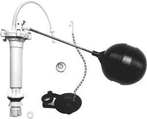 Universal Toilet Tank Repair Kit, Fill valve, Flapper, Rod, and Float - Picture 1 of 6