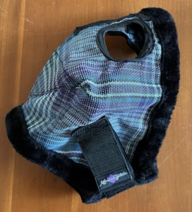 Kensington Miniature Horse Fly UV Mask w/ Fleece Trim - Mini A (Under 34") Plum - Picture 1 of 6