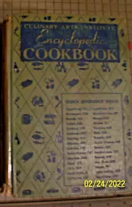 Vintage Culinary Arts Institute Encyclopedic Cookbook Copyright 1950, 974 pages - Imagen 1 de 17