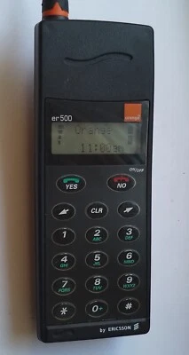 Vintage 1990s Old Retro mobile Phone Shop Display Dummy 0range Ericsson er500 - Image 1 of 4