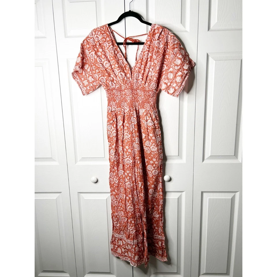 Mono para mujer Cleobella Jess rojo estampado floral manga corta talla X-pequeño XS Foto 1 de 4