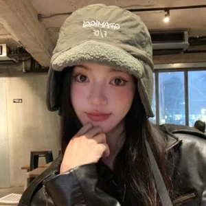 Lamb Wool Winter Sherpa Hat Windproof Foldable Cap Berber Fleece Cap Camping - Picture 1 of 15
