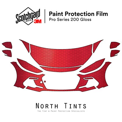 Бюстгальтер прозрачный 3M PRO PreCut защита от краски для Hyundai Elantra Sport 2017-2018 комплект - Изображение 1 из 4