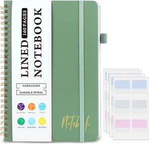 Lined Spiral Journal Notebook 160 Pages 6''×8.2'' College Ruled Notebook for Wom - Picture 1 of 11