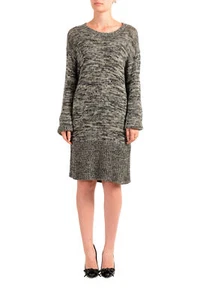 Maison Margiela MM6 Women's Wool Knitted Long Sleeve Sweater Dress US M IT 42 - Picture 1 of 5