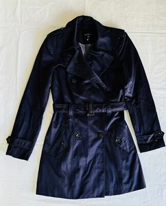 PORTMANS Purple Long Winter Trench Button Up Coat Jacket Women's Size 10 - Picture 1 of 8