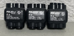 3 NEUE Polaris IT-4 schwarz Abgriff Draht Stecker 35GF CU9AL 600V 4-14 AWG - Bild 1 von 2