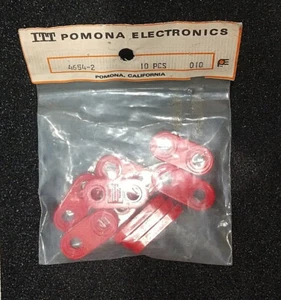 10 PZ ITT POMONA ELECTRONICS 4654-2 BASI DI MONTAGGIO ROSSE - Foto 1 di 3