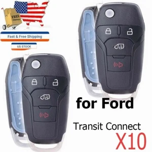 10X Flip Remote Car Key Shell Fob for Ford Transit Connect 2019- 2021 164-R8236 - Picture 1 of 6