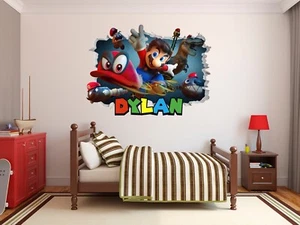 Super Mario Bros Kart Wall Decor Decal vinyl decor mural 3D smash - Picture 1 of 1