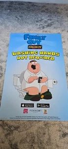 2018 SDCC COMIC CON EXCLUSIVE FOX POSTER FAMILY GUY WASHING HANDS NOT REQUIRED - Picture 1 of 1