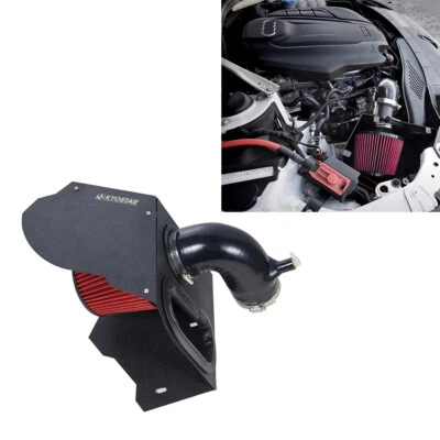 Black Cold Air Intake System Induction Filter For Audi A4 A5 B9 2.0T TFSI Engine - Image 1 of 4