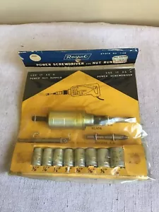Vintage NOS Royal Power Screwdriver And Nut Runner With 8 Sockets Model #148 - Picture 1 of 3