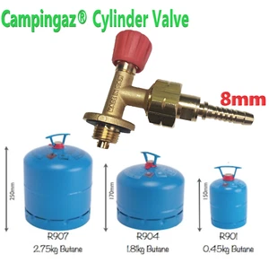 Campingaz Zylinderventil FÜR BUTAN 901, 904, 907 Zylinder WOHNMOBIL 8 mm Ausgang - Bild 1 von 2