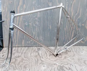 Vintage Wilier Triestina Ramata RoadBike FRAME & FORK Antique Steel Tour Bicycle - Picture 1 of 23
