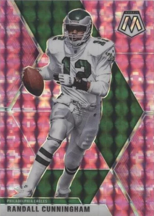 2020 Panini Mosaic - Randall Cunningham #161 Camo Pink Mosaic Prizm