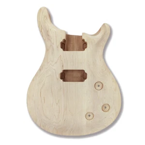 Guitar Body Mahogany Maple Cap Curved Top Set in Heel HH pickup DIY prs Style - Picture 1 of 10