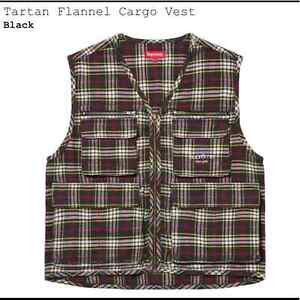 Supreme (L) Tartan Flannel Cargo Vest Black