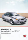 Kia Shuma II Hatchback Sedan Prospekt 2003 2/03 D brochure broszura 