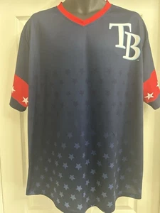 True Fan Tampa Bay Rays Official MLB Merch Men’s Sz 2XL T Shirt  Blue - Picture 1 of 6