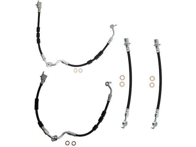Front and Rear Brake Hose Set For 2009 Mercury Milan FWD NF436FR Foto 1 de 1