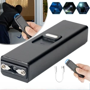 LED Torch Arc Flashlight Electric Shock Device Keychain Torch With Hanging Loop - Picture 1 of 12