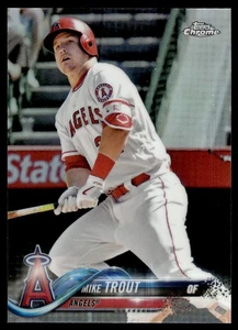 2018 Topps Chrome Refractor Mike Trout Los Angeles Angels #100 - Bild 1 von 2