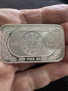 One Ounce .999 Fine Silver Bar By Case Knives 1914-1920 - Picture 1 of 2