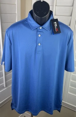 RLX Ralph Lauren впитывающий производительность синий гольф рубашка-поло, мужской большой - новый с Ярлыками $95 - Изображение 1 из 4