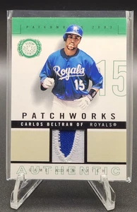 CARLOS BELTRAN 2003 Fleer Patchworks PRIME LOGO PATCH #'d 016/100 Royals HOF? - Picture 1 of 2