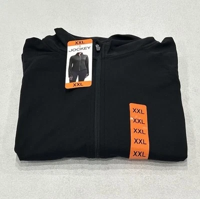 Jockey Women's Tulip Hem Yoga Jacket, Black Salt, Size XXL - Image 1 of 3