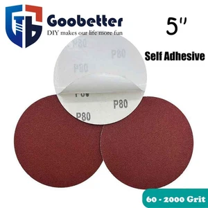 125mm 5 inch 5" Self Adhesive Sanding Discs 60 - 2000 Grit Sticky Backed Pad - Picture 1 of 23
