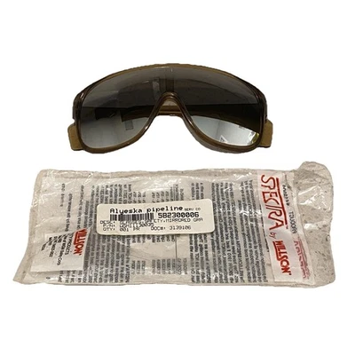 NOS Vintage 80’s Willson Spectra Brown Frame Aviator Mirror Lens Safety Glasses - Image 1 of 4