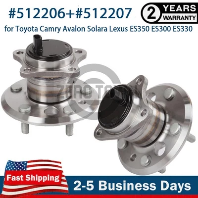 New 2PCS Rear Wheel Hub Bearings for 2001-2012 Toyota Camry Avalon 512206 512207 - Изображение 1 из 4