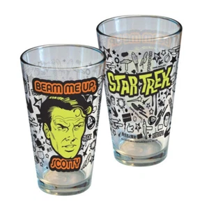 Star Trek: TOS Beam Me Up Scotty Tokyo Wrap 16 Oz Pint Glass, NEW UNUSED - Picture 1 of 1