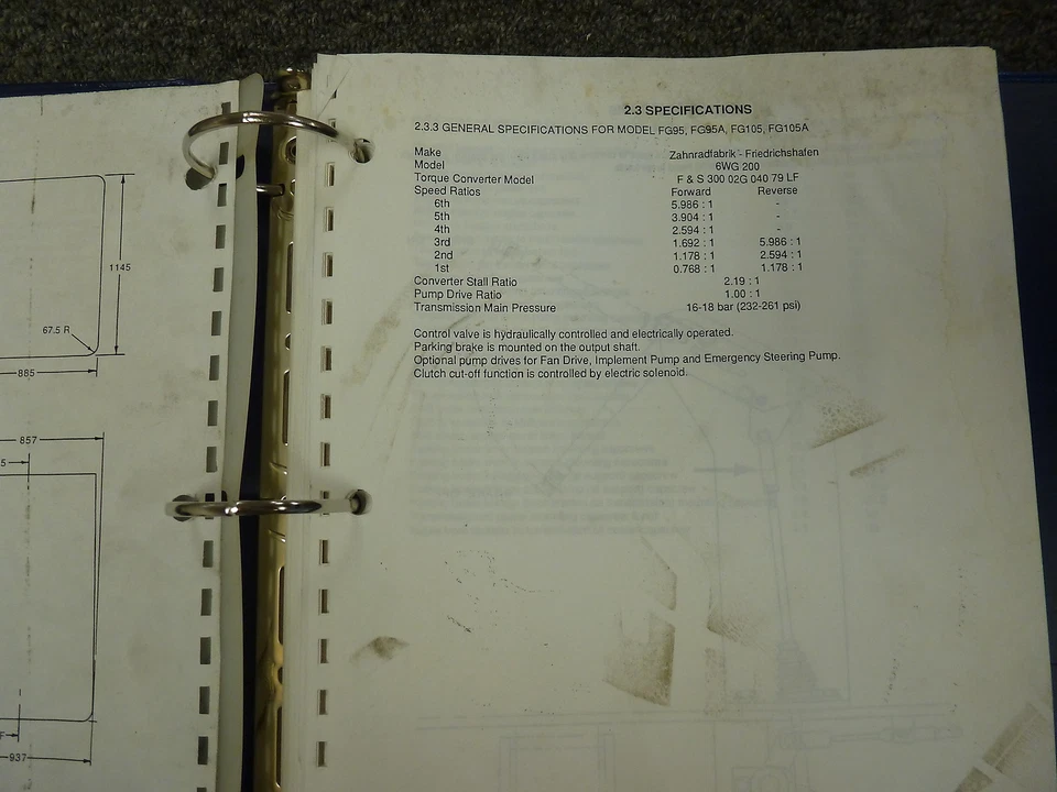 Manual de reparación de taller de motoniveladoras Fiat Allis FG75 FG85 FG95 FG105 y un libro Foto 1 de 1