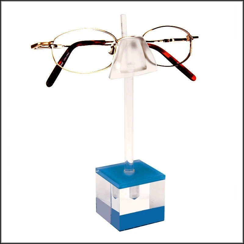 Optical Display - d3.BLU - Single Cubic Eyewear Display in Blue - Image 1 of 1